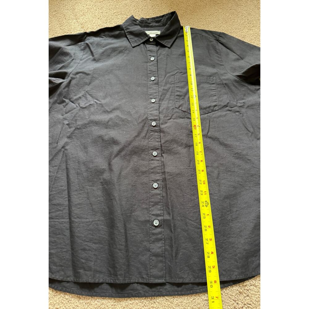 Outerknown Black Button Down Shirt Womens Silk Cotton Minimalist Basics Large - Picture 4 of 6